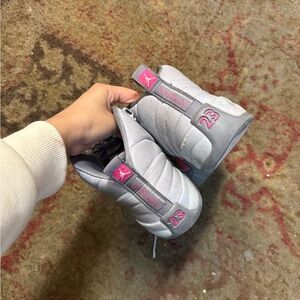 Jordan Women's Sneakers in Gray and Pink